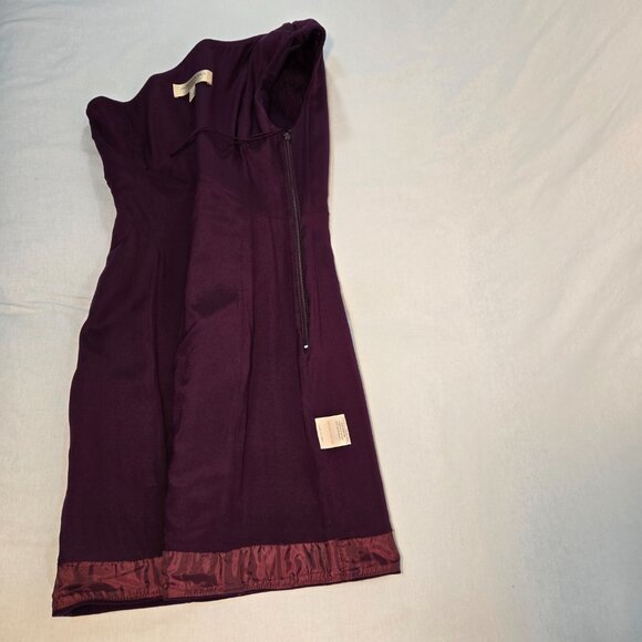 JASMINE DI MILO Old Money Silky Plum One-Shoulder Bodycon Mini Dress Size US 4. - Picture 11 of 17